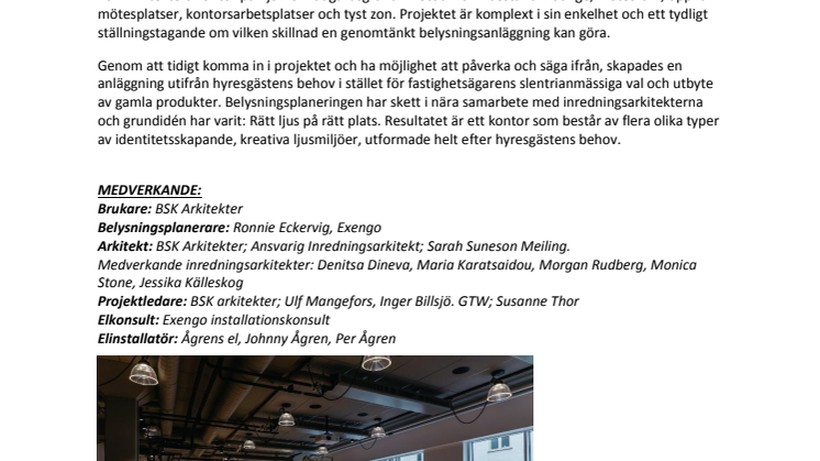 Projektfakta om finalisterna i tävlingen Svenska Ljuspriset