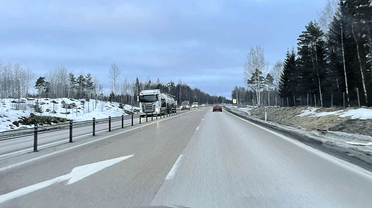 Sämsta sträckan på E4 genom Sverige är norr om Gävle upp till Söderhamn.