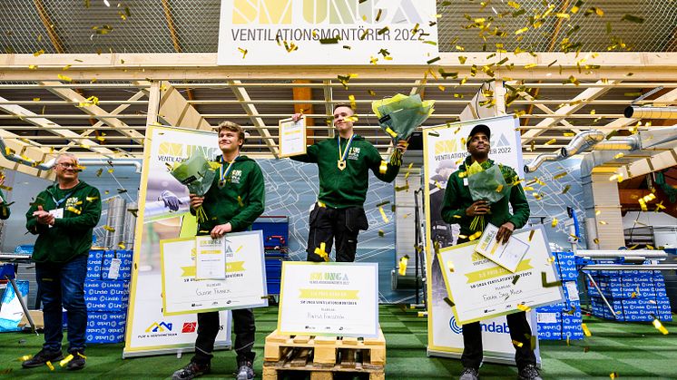 Medaljörerna i SM Unga Ventilationsmontörer 2022
