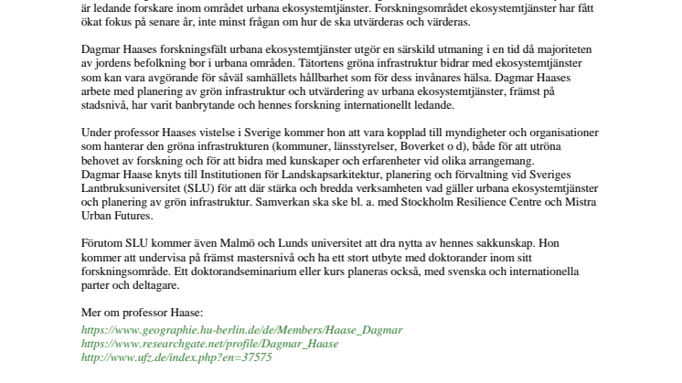Dagmar Haase är KSLA:s tredje Wallenberg-professor