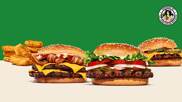  Neste uke lanserer Burger King nye plantebaserte produkter i alle restauranter.