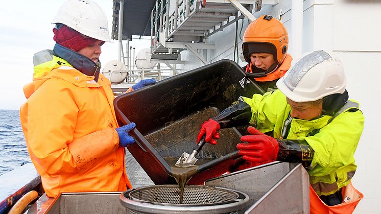 Team snøkrabbe-tokt på RV Lance