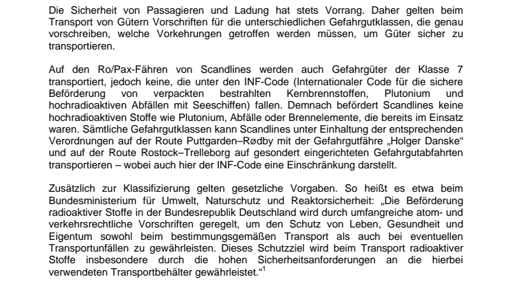 Sichere Transportwege mit Scandlines 