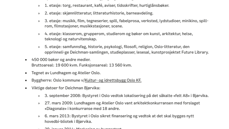 Fakta om Deichman Bjørvika (NO/ENG)