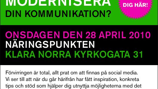Modernisera ditt PR-arbete - seminarium om det nya medielandskapet 