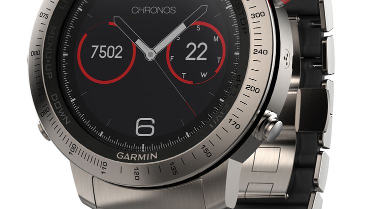 fēnix Chronos Titanium med lænke i børstet titanium-hybrid