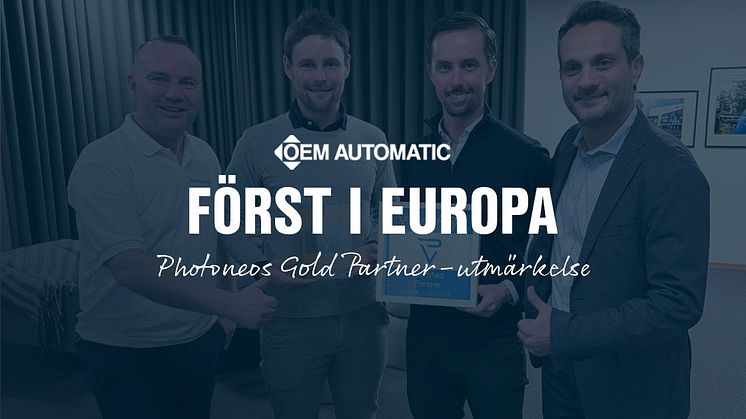 OEM Automatic blir Photoneos första ”Gold Partner” i Europa