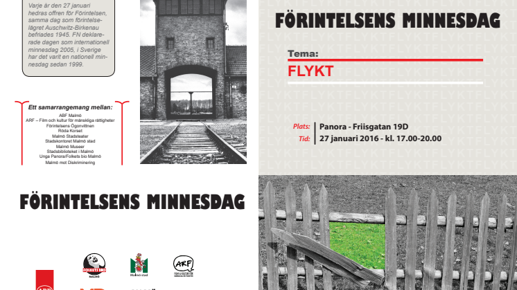 Förintelsens minnesdag i år på temat flykt