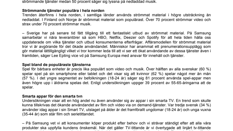 Strömmat material vanligare än nedladdat