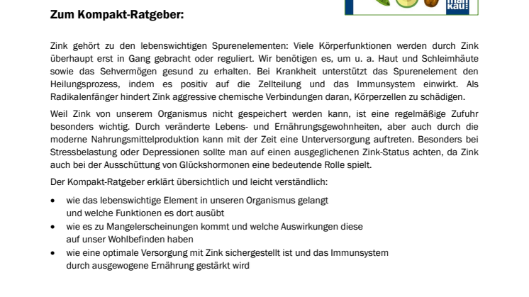 Waschzettel Multitalent Zink