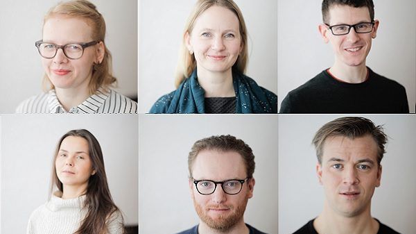 Fra øverst til venstre: Kristine Tjøgersen, Therese B. Ulvo, Øyvind Mæland,  Mette Henriette Martedatter Rølvåg, Tyler Futrell, Marius Neset.  Foto: Anton Ligaarden.