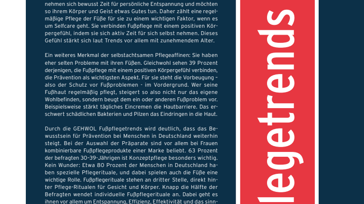 GEHWOL Fußpflegetrends 2022-2023: Mehr Me-Time!