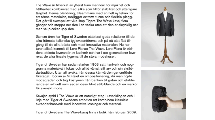 Tiger of Sweden presenterar vårens tunnaste kavaj 