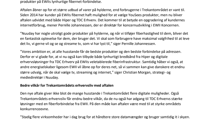 EWII og Nuuday indgår ny aftale 