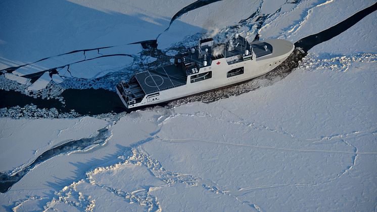 Kongsberg Maritime CCTV system for the Royal Canadian Navy’s (RCN) new class of Arctic Offshore Patrol Ships (AOPS). Image credit: Irving Shipbuilding Inc..