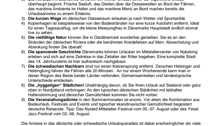 Nie ohne Wasser: Spontaner Traumurlaub im dänischen Ostseeraum mit Scandlines
