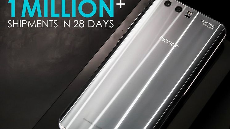Över en miljon sålda enheter av Honor 9 på mindre än en månad