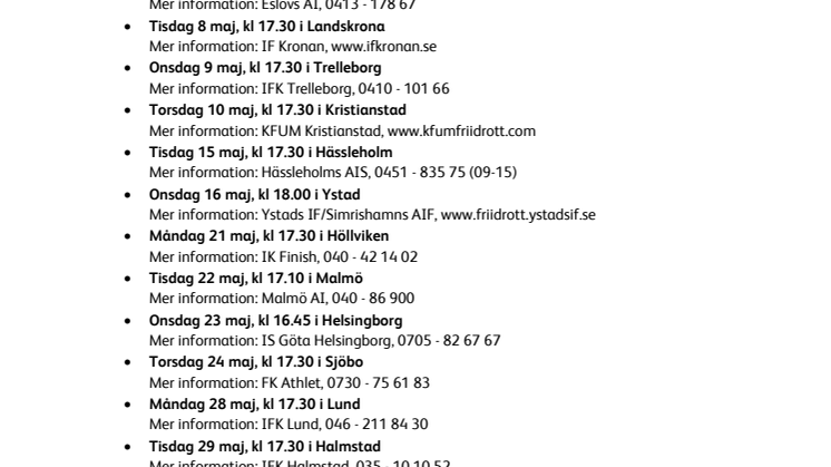 Lokala medarrangörer av Kalvinknatet