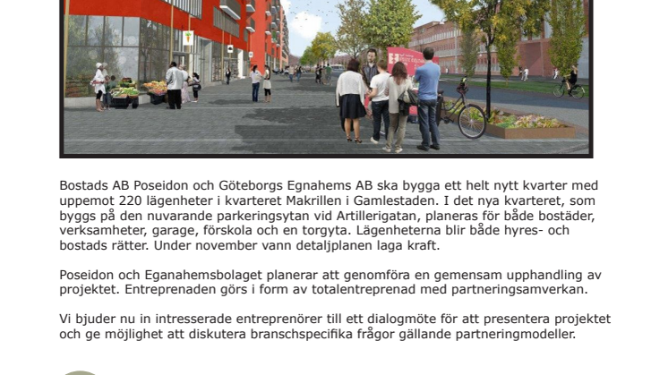 Inbjudan till dialogmöte för entreprenörer om kvarteret Makrillen