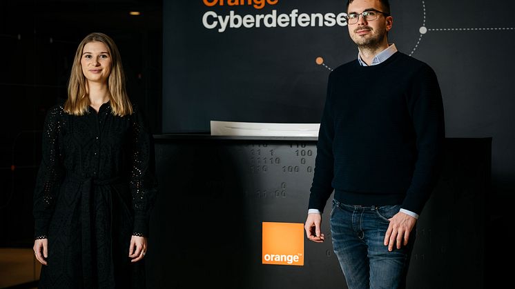 Nathalie Ranhoff Molnar og Henrik Pedersen er ansatt som hhv. Office Manager og Etisk Hacker i Orange Cyberdefense.
