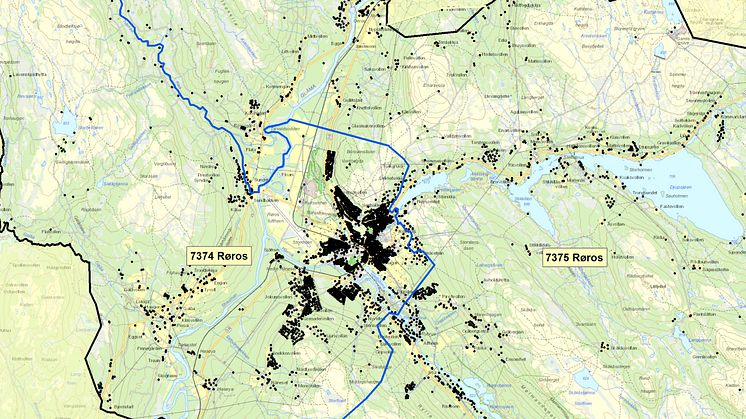 7374  Røros - postnummerinndeling