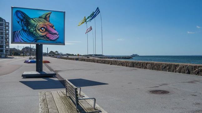 Katt, målning av Tim Timmey (Helsingborg)