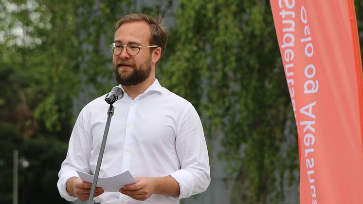 Vetle Bo Saga under åpning Kringsjå uteområder