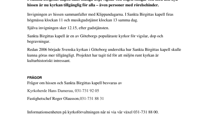 Populär och välbesökt kyrka nu tillgänglig för alla