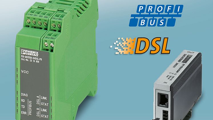 Hurtigt Profibus modem med overspændingsbeskyttelse