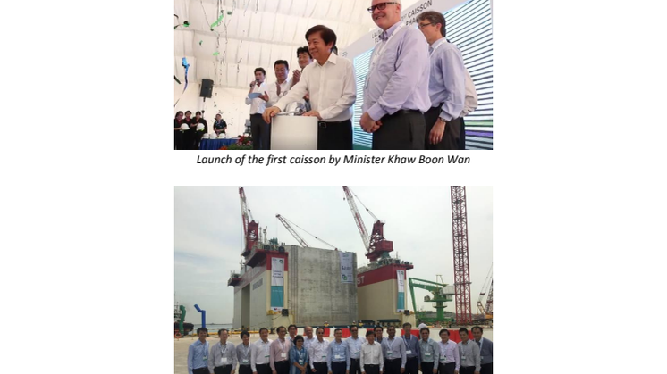 Launch of the 1st Caisson for Tuas Terminal Phase 1 Development