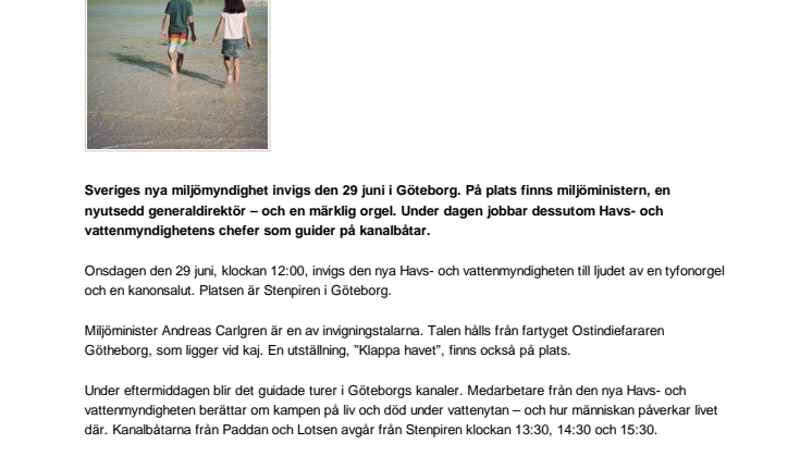 Välkommen till invigning av Havs- och vattenmyndigheten