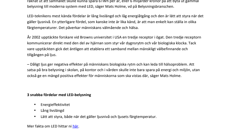 Nobelpriset kastar ljus över belysningens betydelse för miljö och människa