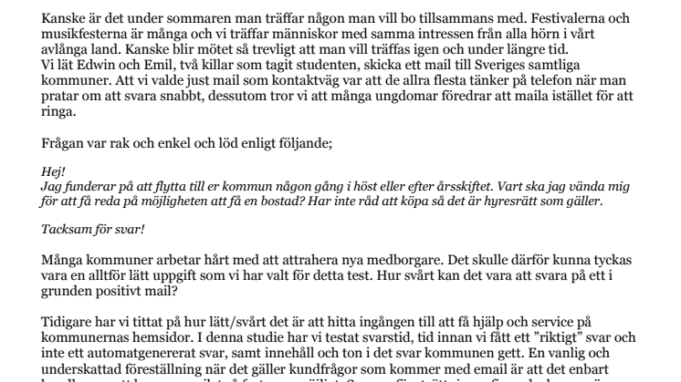 Snabbt behöver inte vara bra! Stresstest av kommuner