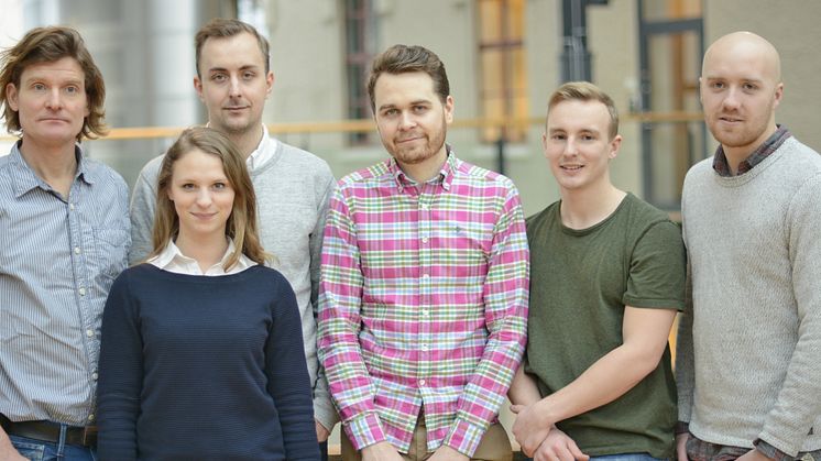 Personerna bakom Equilab (från vänster) Per Ericsson, Therese von Hackwitz, Adam Torkelsson, Emil Rinaldo, Tim Johansson och Simon Bengtsson.
