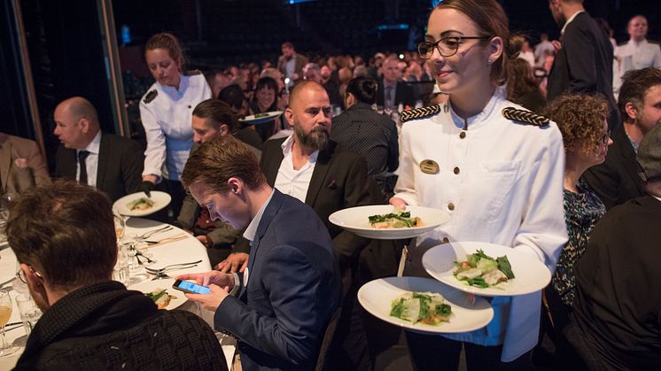 Från middagen Restauranggalan 2016 på Cirkus i Stockholm
