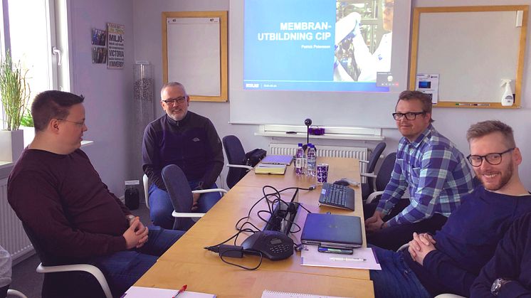 Patrick Petersson, Ecolab håller utbildning i membrantvätt på Mercatus