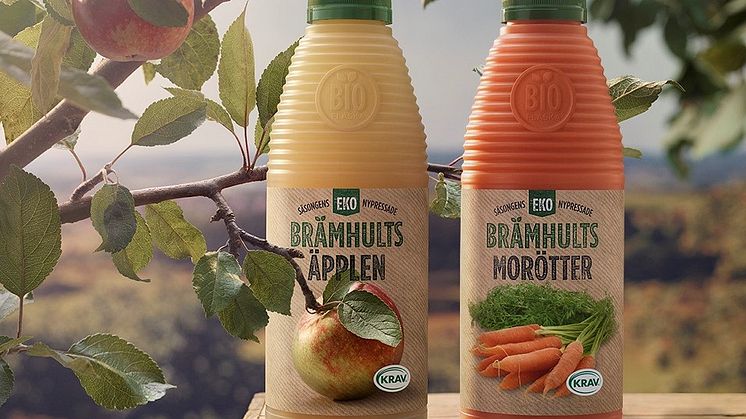 Första nypressade eko-juicen i butikshyllan!