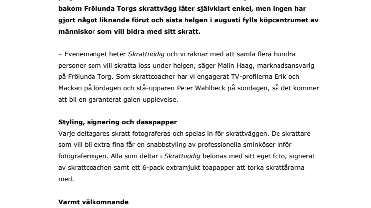 Skrattfest när Frölunda Torgs skrattvägg ska fyllas med glada ansikten