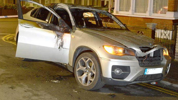 Burnt out car