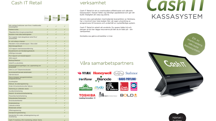Kassasystem från Cash IT Retail