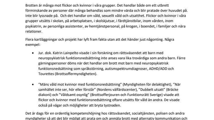 Dags att bryta tystnaden 