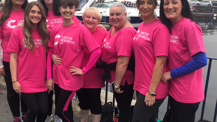 ng homes Shining Bute-ys (L to R) Lyanne Leslie, Joy Henderson, Karen Johnson, Laura Sharkey, Yvonne Kinnear, Linda Forrester, Catherine Mather & Sharon Hazlett