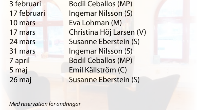 Möt riksdagledamöter i Kulturmagasinet, Sundsvall