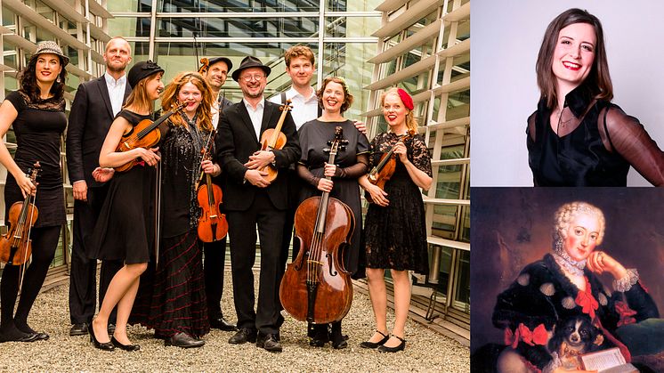 Orkestern Camerata Øresund. Foto: Thomas Schjødt Nielsen. Solist Maria Sannar. Foto: Jennie Adén. Porträtt på Vilhelmina av Bayreuth
