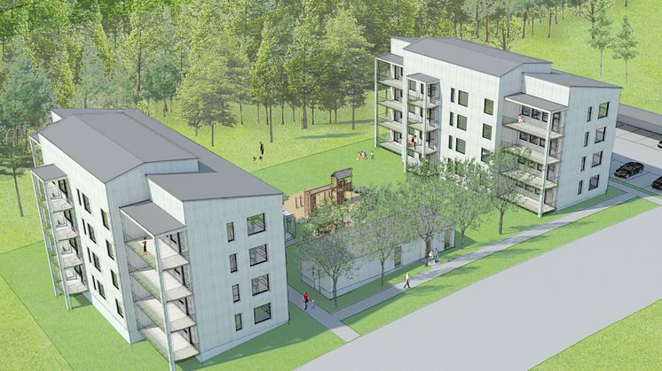 Riksbyggen vinner markanvisning för 30 bostadsrätter i Holmsund