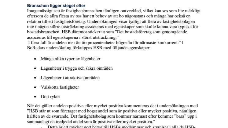 HSB Göteborg knep förstaplatsen i färsk undersökning från ScandInfo