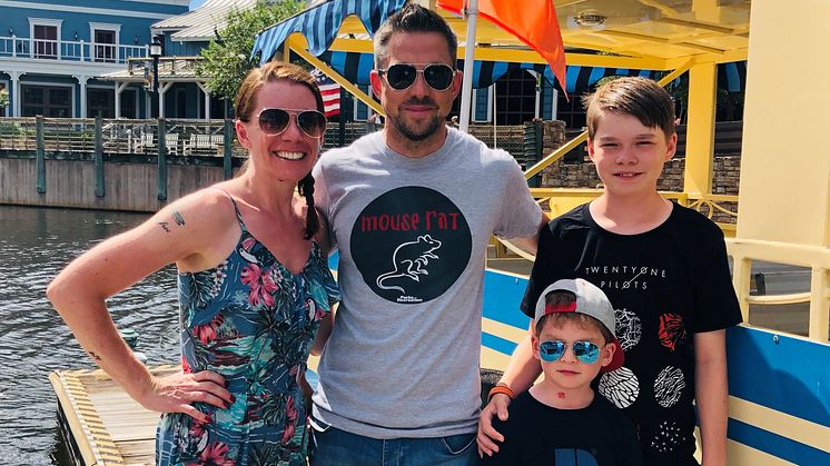 Determined: Sam Hook with her family