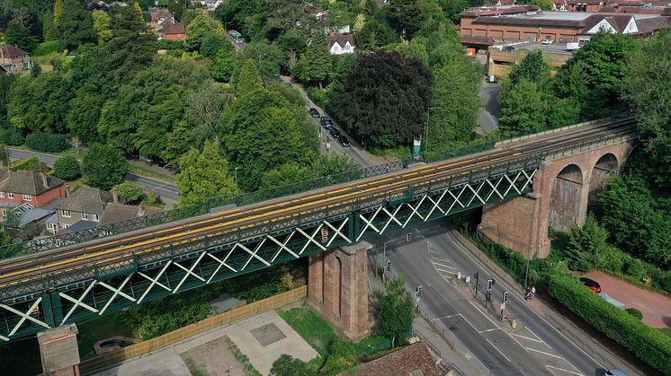 Aerial view of Oxted Viaduct
