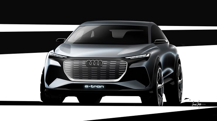 Audi Q4 e-tron concept (skitse forfra)