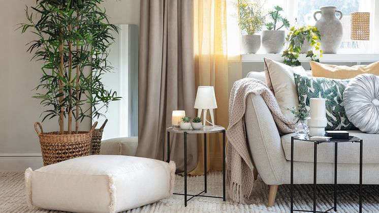 Livlige vårfarger og naturmaterialer hos Rusta